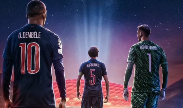 巴黎公布决赛海报：欧冠之旅只差最后一步！登贝莱、多纳鲁马出镜